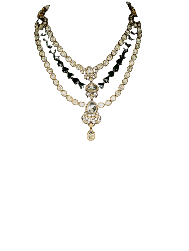 Moissanite long necklace 06