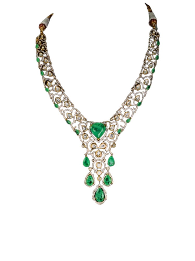 Moissanite long necklace 01