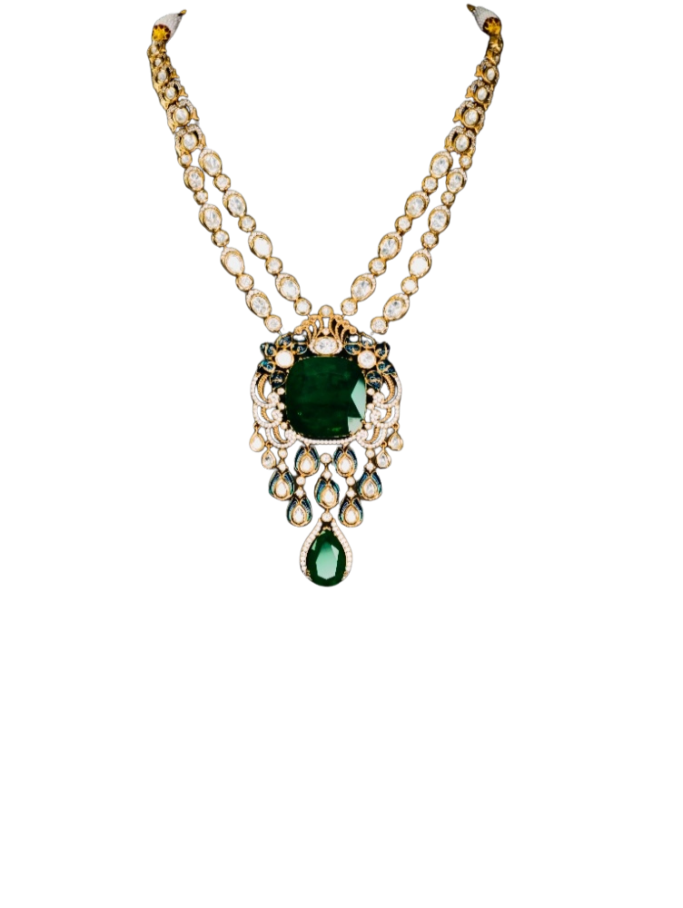 Moissanite long necklace 07