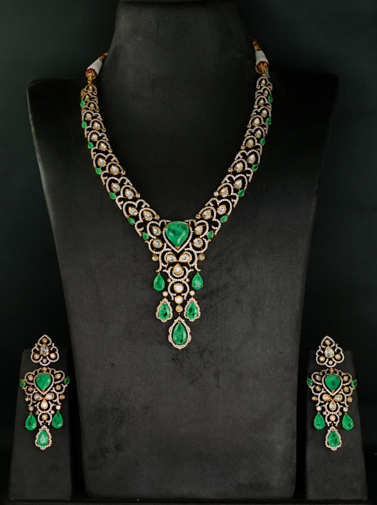 Moissanite long necklace 01