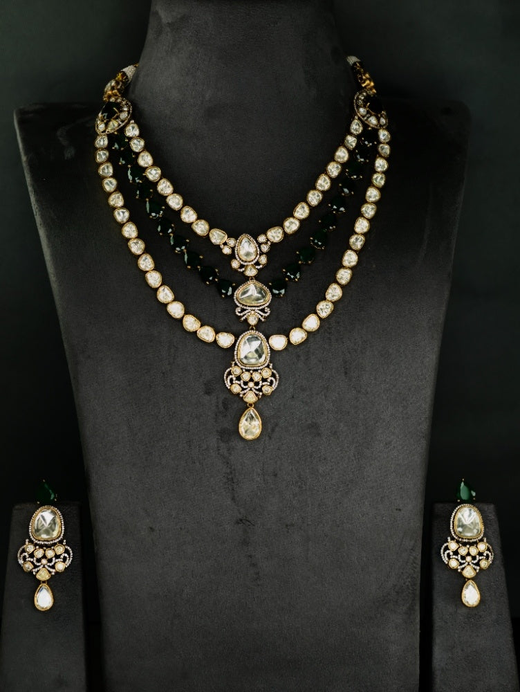 Moissanite long necklace 06