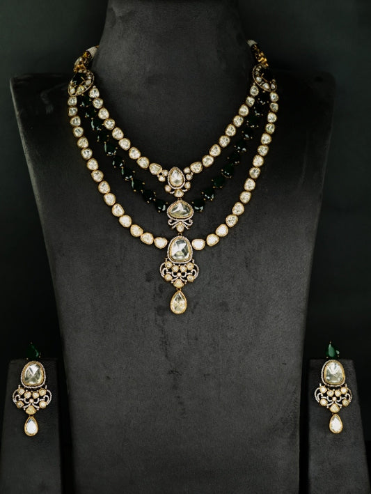 Moissanite long necklace 06