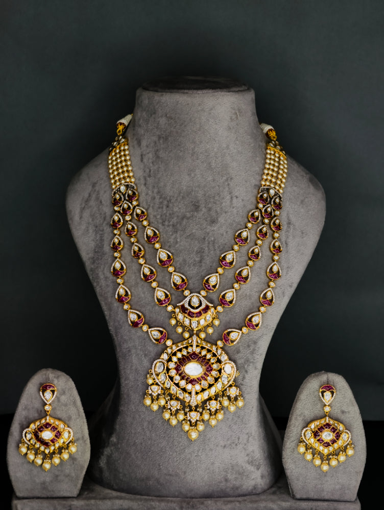 Moissanite long necklace 09