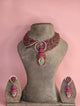Ruby Pink Italian Abstract Designer Necklace