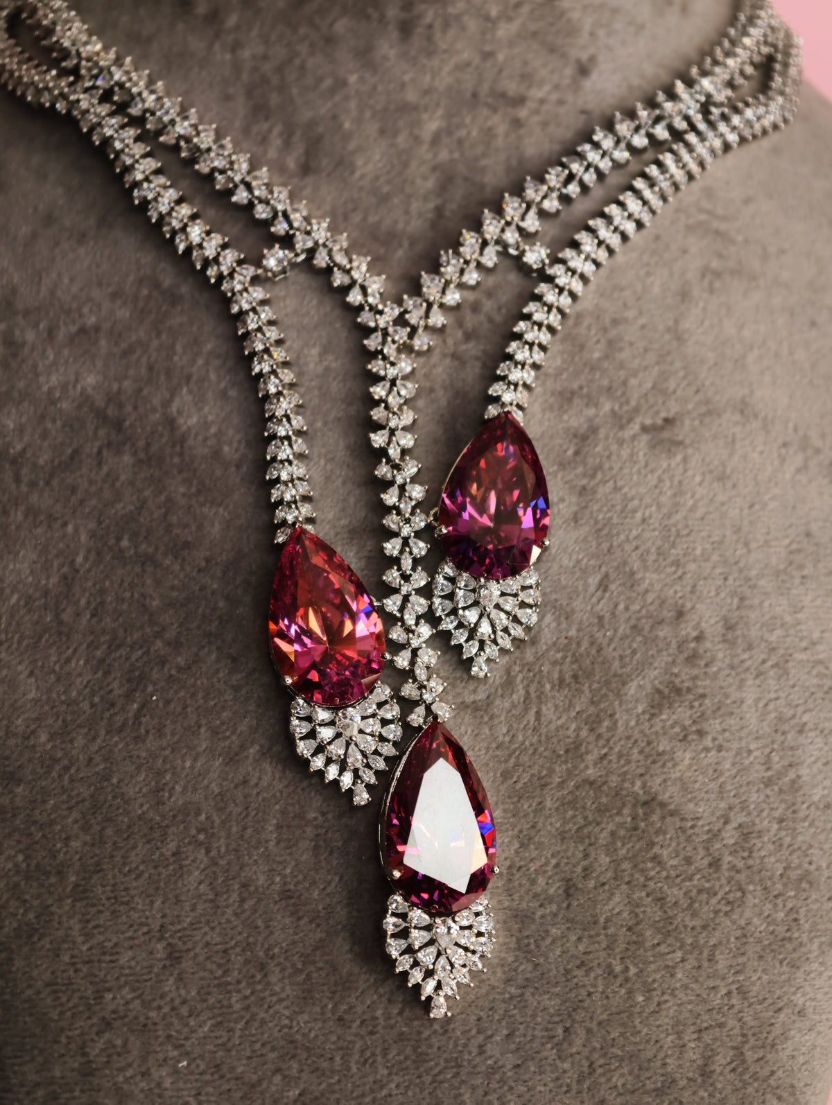 RUBY ZIRCON  Necklace