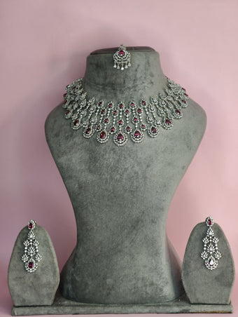 Ruby Zircon NECKLACE SET