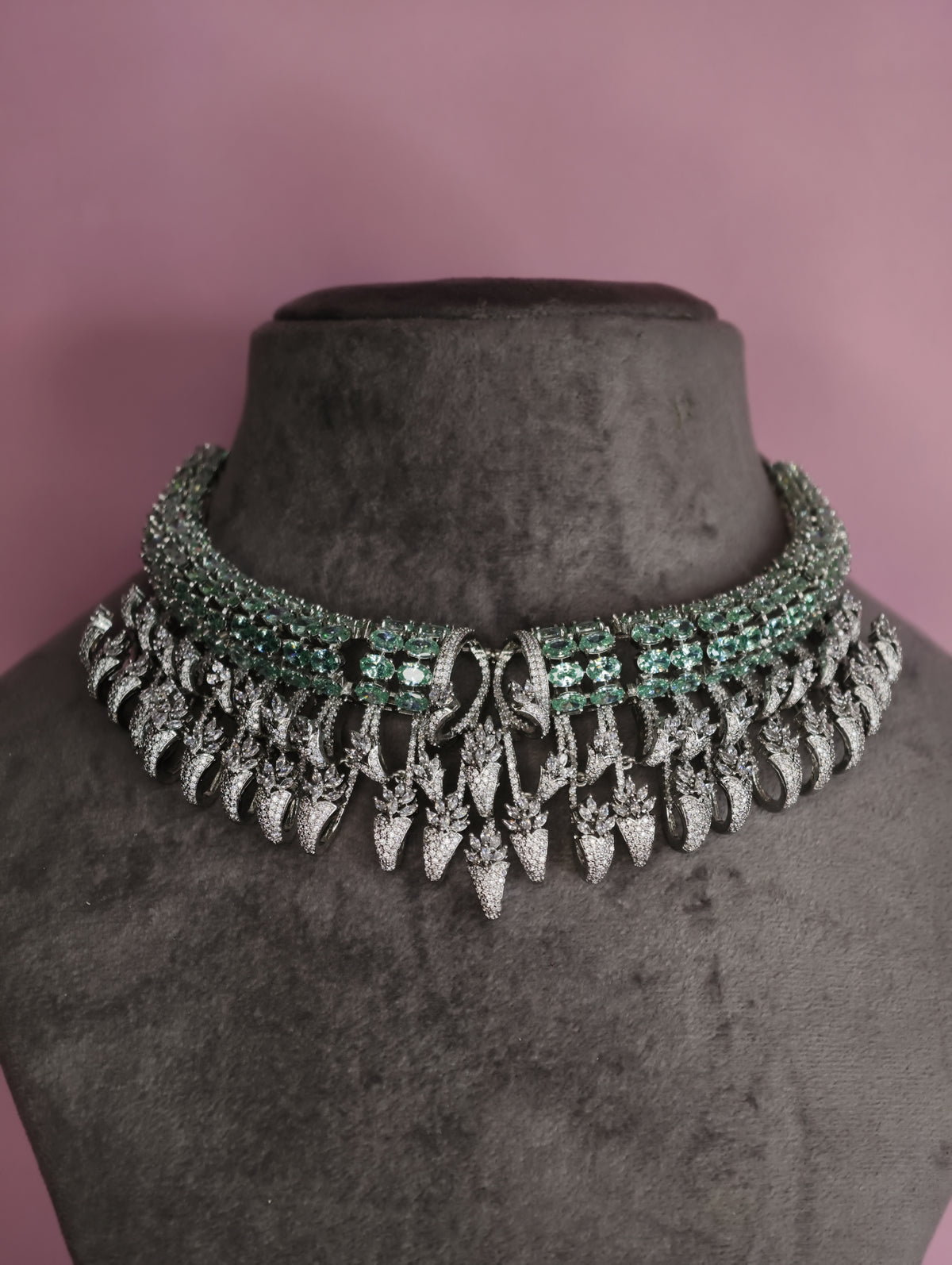 Russian Emerald Mint Green Necklace