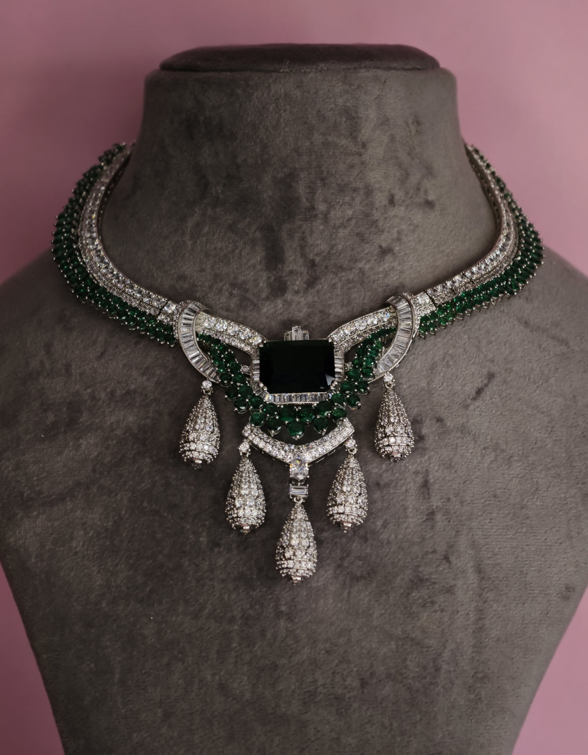 Emerald Zircon Necklace