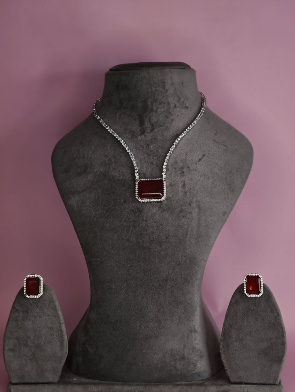 Ruby Mini Solitaire Necklace