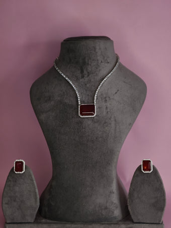 Ruby Mini Solitaire Necklace