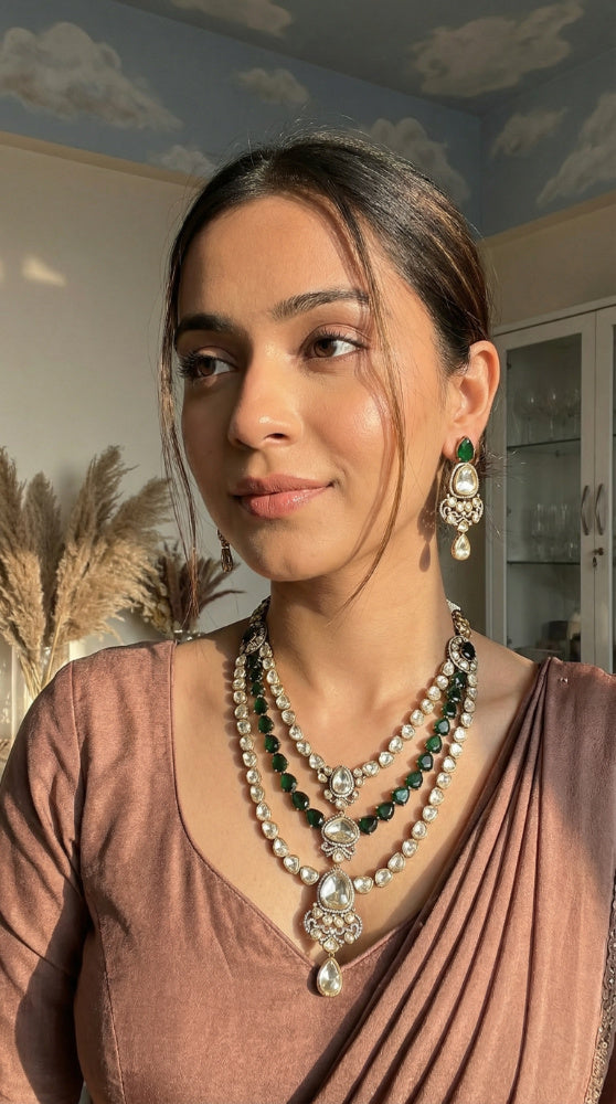 Moissanite long necklace 06