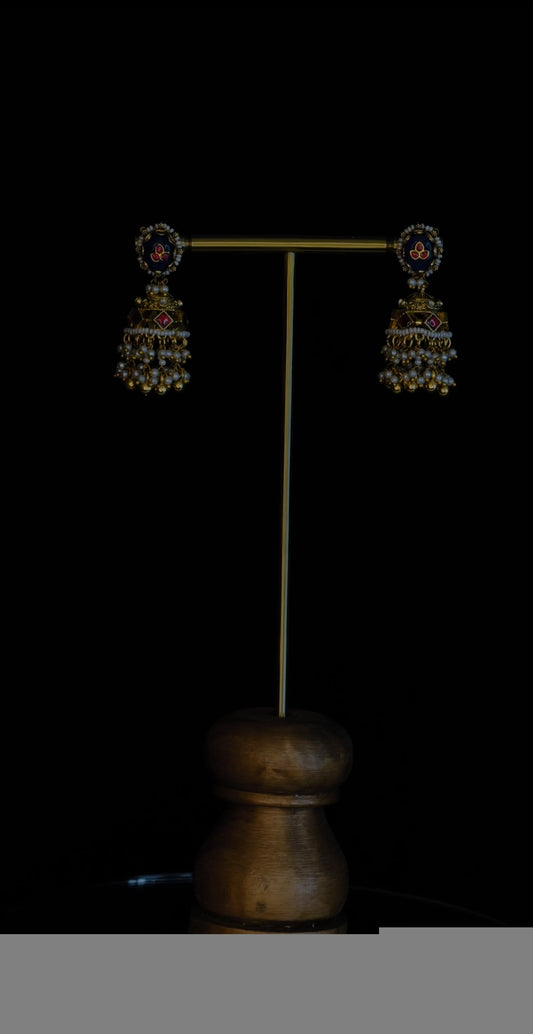 Blue Meenakari Rajwadi Choker Set